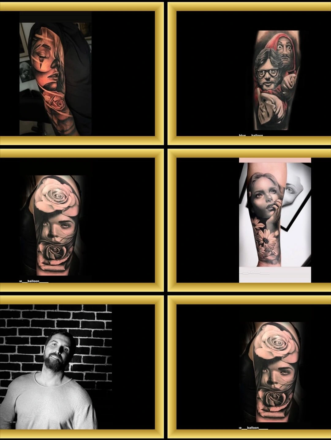 collage promo: chicano female + Money Heist red mask + portraits + rose pieces